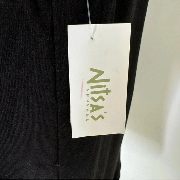 Generation Love Beaded Nicky Linen Turtleneck Bow Tie Back Top Black Size L NWT - Picture 11 of 15